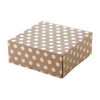 Gold Foil Spots Kraft Cake Box 2 Pack