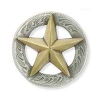Gold & Silver 3d Texas Star Concho