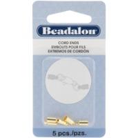 Gold Plated Pack Of 5 Beadalon Cord Ends