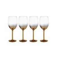 Gold Ombre Wine Glasses Set of 4