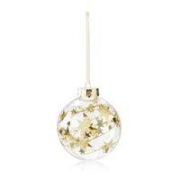 Gold Clear with Star Tinsel Bauble