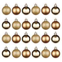 Gold Assorted Baubles Pack of 24
