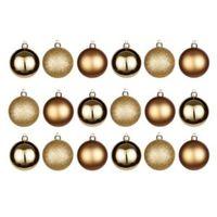 Gold Assorted Baubles Pack of 18