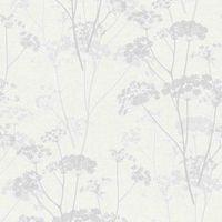 gold ophelia grey floral glitter wallpaper