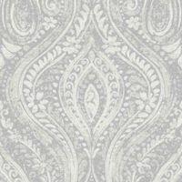 gold anoushka grey damask sheen wallpaper