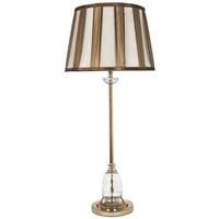 Gold Springfield Glass Bubble Lamp with Bronze and Gold Pleated Shade