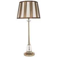 gold springfield glass bubble lamp with bronze and gold pleated shade