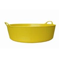 Gorilla 35 Litre Large Shallow 2 Hand LED Tub Hi-Vis, Yellow