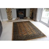 gold hand made pakistan mori oriental rug