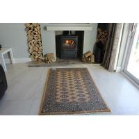 gold pakistan mori oriental wool rug