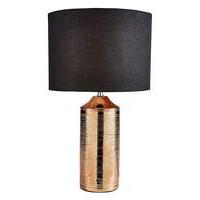 Gold Ceramic Etched Table Lamp