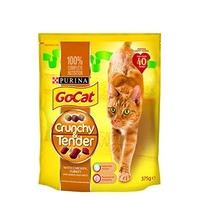 Go-Cat Dry Cat Food Crunchy Tender Chicken/Turkey/Vegetables, 375 g - Pack of 5