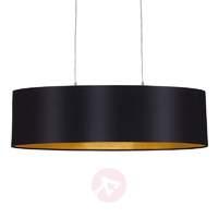 gold black lecio fabric pendant light