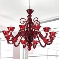 Gorgeous BARNABA chandelier in red