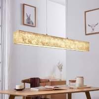 Golden LED pendant lamp Takia, 100 cm