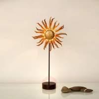 Golden table lamp SONNE with dimmer