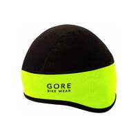 Gore Bike Wear Universal Windstopper Soft Shell Helmet Cap | Black/Yellow - L/XL