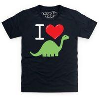 Goodie Two Sleeves I Love Dinos Kid\'s T Shirt