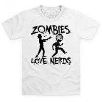 Goodie Two Sleeves Zombies Love Nerds Kid\'s T Shirt