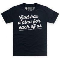 god has a plan kids t shirt