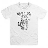 Goodie Two Sleeves Death Meowtal Kid\'s T Shirt