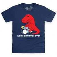 goodie two sleeves worst drummer ever kids t shirt