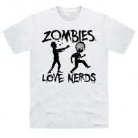 Goodie Two Sleeves Zombies Love Nerds T Shirt