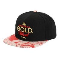 Gold Wheels Original Stack Snapback Cap - Black/Red Floral