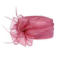 Gorgeous Flax With Feather Wedding/Partying/Honeymoon Hat (1192-005)