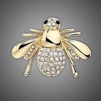 Gold Plated/Rhinestone Brooch/Women Fashion Animal Bee Brooch/Wedding/Party 1Pc