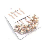 Golden Pearl Hair Combs Hair Jewerly for Wedding Party Lady