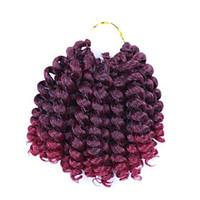 Golden Beauty 8inch crochet hair extensions Bouncy curly Synthetic Braiding Hair jump wand curl
