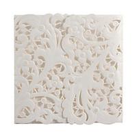Gorgeous Flora Design White Wedding Invitation-Set Of 20/50