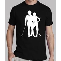 golf 1 white for black tee shirt