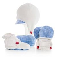 goumi kids goumi newborn hat mitt and bootie set sketch blue