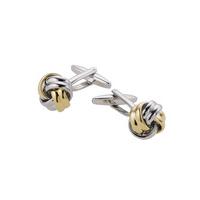 gold silver effect knot cufflinks savile row