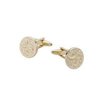 Gold Effect Fleur De Lis Cufflinks - Savile Row