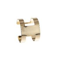 Gold Textured Cut Out Cuff Bracelet
