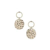 Gold Textured Disc Earrings