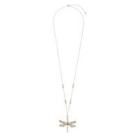 Gold Dragonfly Pendant Necklace