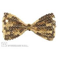 Gold Sequin Bow Ties Accessory For Fancy Dress