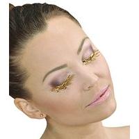 Gold Fashion Tattoo Eyelashes Make Up Cosmetics Accessory For Carnival Fancy