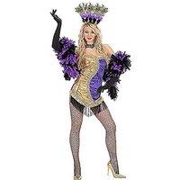 Gold/purple Vegas Showgir Costume Large For 20s 30s Dancing Flapper Moll Fancy