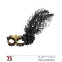 Gold/black Eyemask Withrose Decs & Feathers Traditional Acapulco Masks Eyemasks