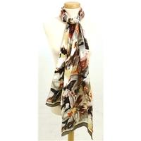 Gorgeous Tonal Orange Painterly Print 100% Polyester Scarf