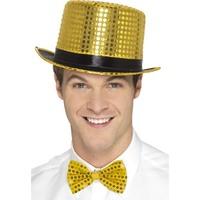 Gold Men\'s Sequin Top Hat