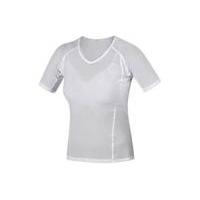 gore bike wear base layer lady short sleeve womens shirt white l