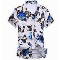 going out casualdaily simple spring fall shirt floral shirt collar sho ...