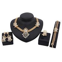 Gold-plated Fashion trendy (Including Necklace, Earring, Bracelet) Jewelry Sets