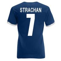 Gordon Strachan Scotland Ringer Tee (navy)